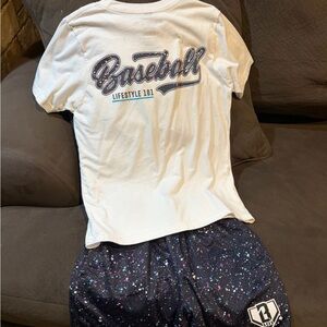 Baseball Lifestyle 101 Kids Matching Set - White and Black